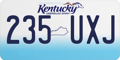 KY license plate 235UXJ