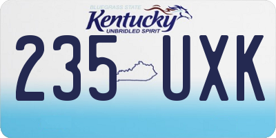 KY license plate 235UXK