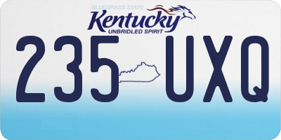 KY license plate 235UXQ