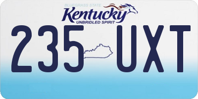 KY license plate 235UXT