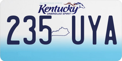 KY license plate 235UYA
