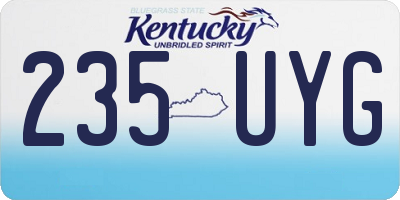 KY license plate 235UYG