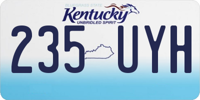 KY license plate 235UYH