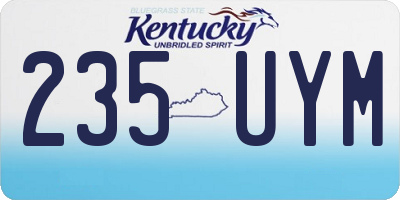 KY license plate 235UYM