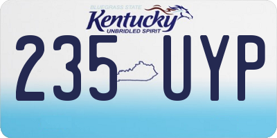 KY license plate 235UYP