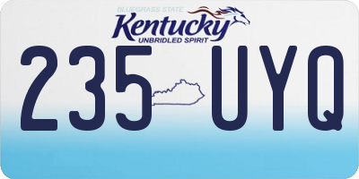 KY license plate 235UYQ