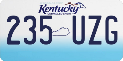 KY license plate 235UZG