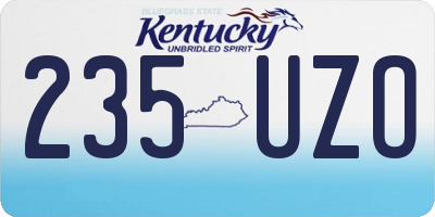 KY license plate 235UZO