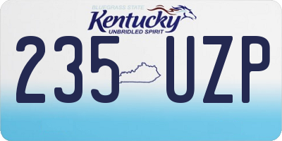 KY license plate 235UZP