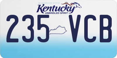 KY license plate 235VCB