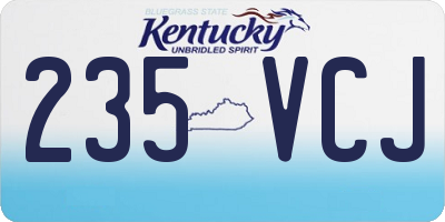 KY license plate 235VCJ