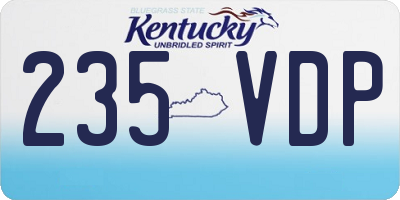 KY license plate 235VDP