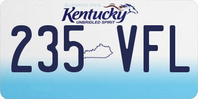 KY license plate 235VFL