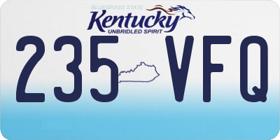 KY license plate 235VFQ