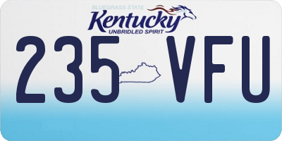 KY license plate 235VFU