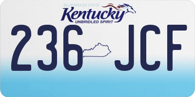 KY license plate 236JCF