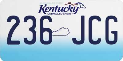 KY license plate 236JCG