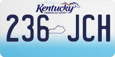 KY license plate 236JCH