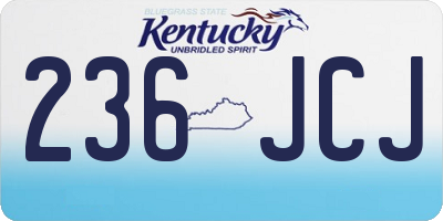 KY license plate 236JCJ