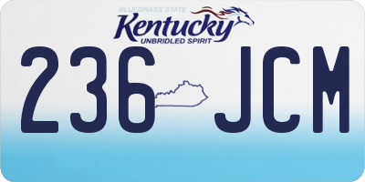 KY license plate 236JCM