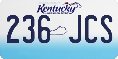 KY license plate 236JCS