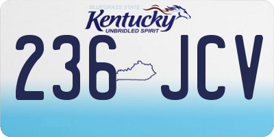 KY license plate 236JCV