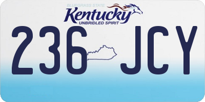 KY license plate 236JCY