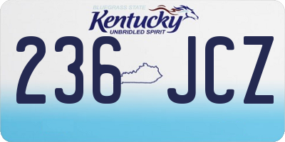 KY license plate 236JCZ