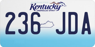 KY license plate 236JDA
