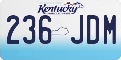 KY license plate 236JDM