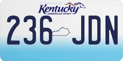 KY license plate 236JDN