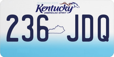 KY license plate 236JDQ