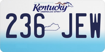 KY license plate 236JEW