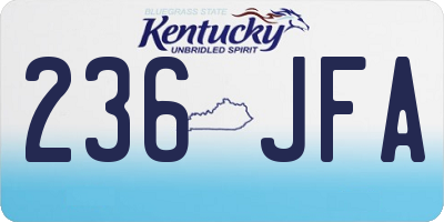 KY license plate 236JFA