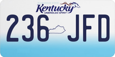 KY license plate 236JFD