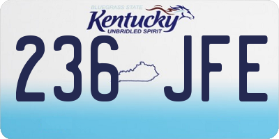 KY license plate 236JFE