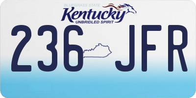 KY license plate 236JFR