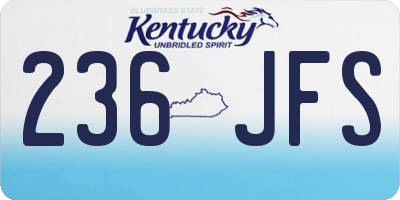 KY license plate 236JFS