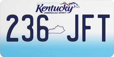 KY license plate 236JFT