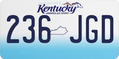 KY license plate 236JGD