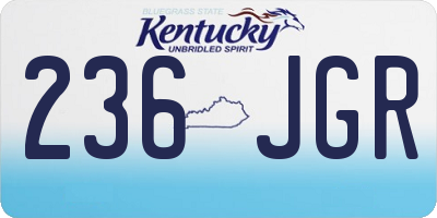 KY license plate 236JGR