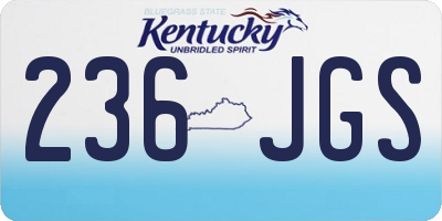 KY license plate 236JGS