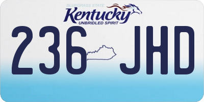 KY license plate 236JHD