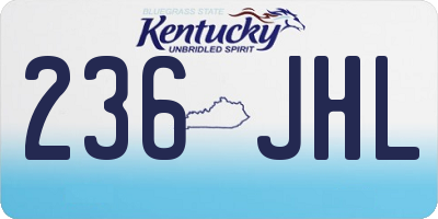 KY license plate 236JHL