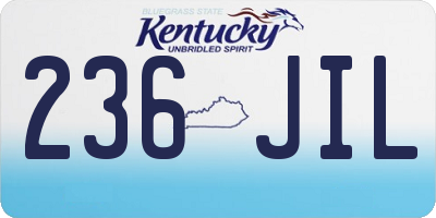 KY license plate 236JIL