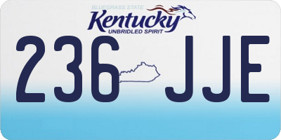 KY license plate 236JJE
