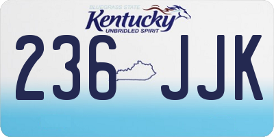 KY license plate 236JJK