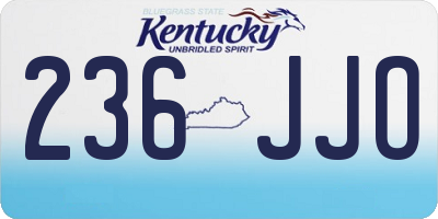 KY license plate 236JJO