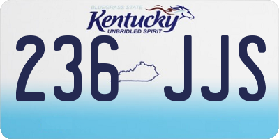 KY license plate 236JJS