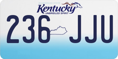 KY license plate 236JJU